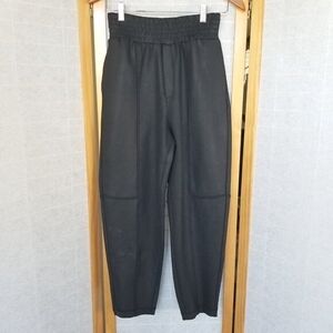 Zara Coated Faux Leather Paperbag Balloon Barrel High Waisted Pants XS READ